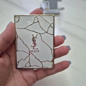 Yves Saint Laurent Gold and White Decorative Mirror